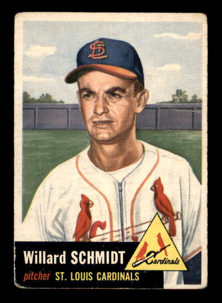1953 Topps #168 Willard Schmidt RC