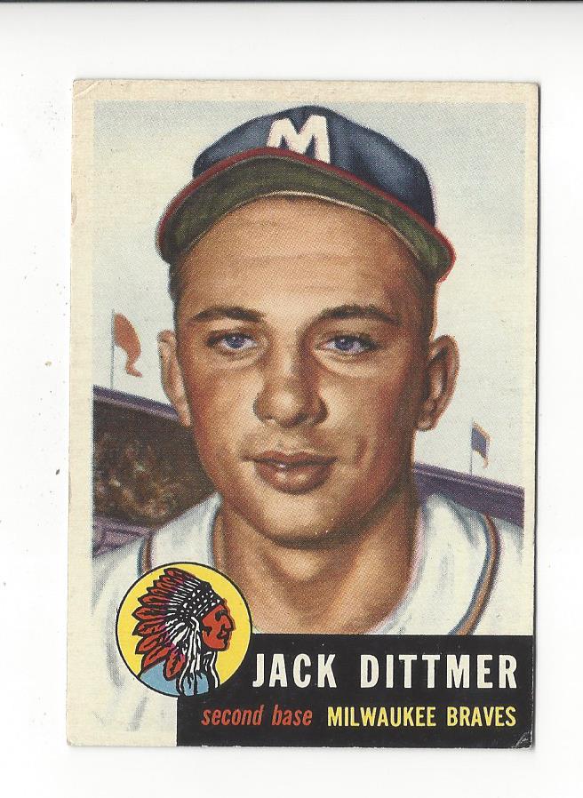 1953 Topps #212 Jack Dittmer RC