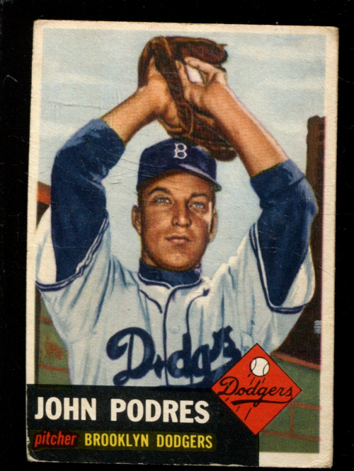 1953 Topps #263 Johnny Podres RC