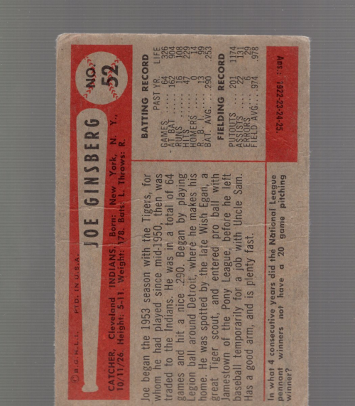 B1340- 1954 Bowman Baseball Cards APPROXIMATE GRADE -You Pick- 15+ FREE US SHIP - Picture 9 of 18