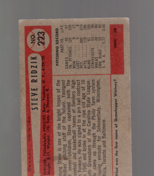 B1340- 1954 Bowman Baseball Cards APPROXIMATE GRADE -You Pick- 15+ FREE US SHIP - Picture 18 of 18