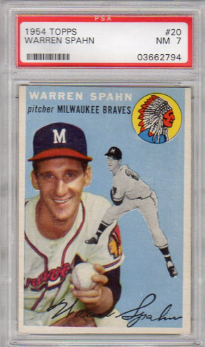 1954 Topps #20 Warren Spahn