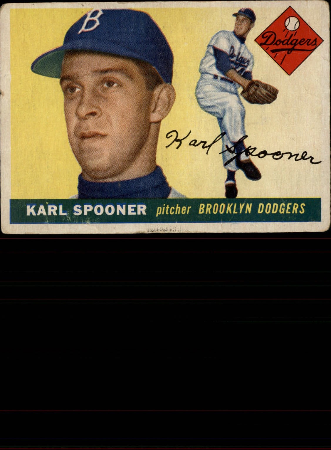 1955 Topps #90 Karl Spooner RC