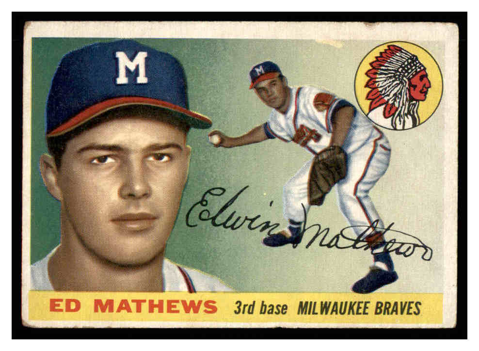 1955 Topps #155 Eddie Mathews