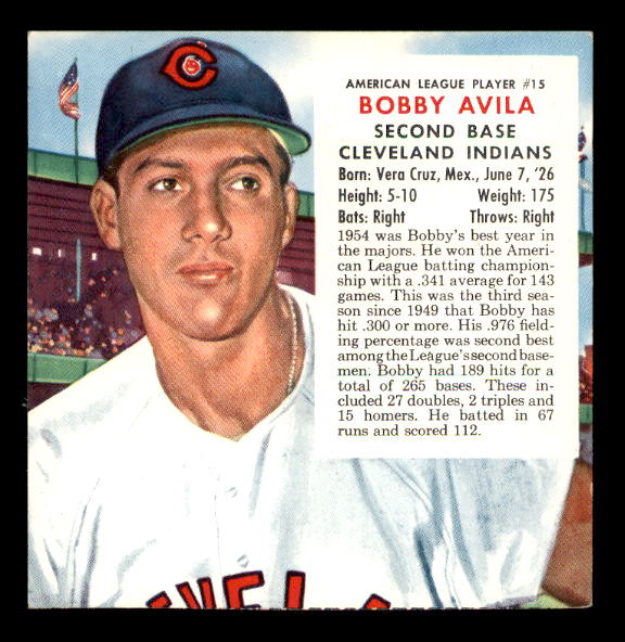 1955 Red Man #AL15 Bobby Avila
