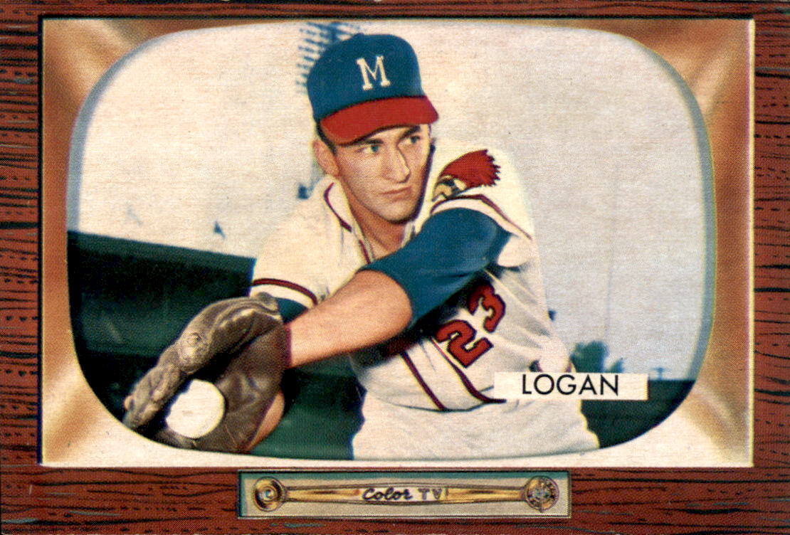 1955 Bowman #180 Johnny Logan