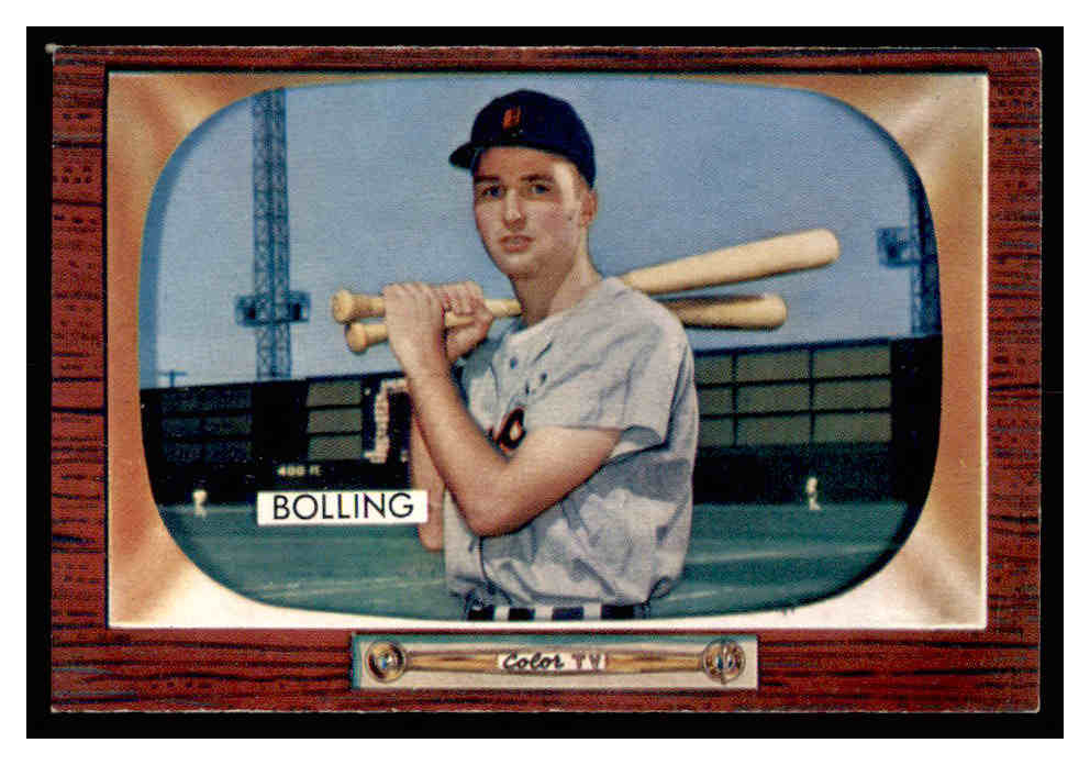 1955 Bowman #204A Frank Bolling ERR RC/(Name on back is Milt Bolling)