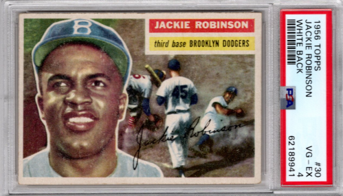 1956 Topps #30 Jackie Robinson, PSA 4 VG-EX