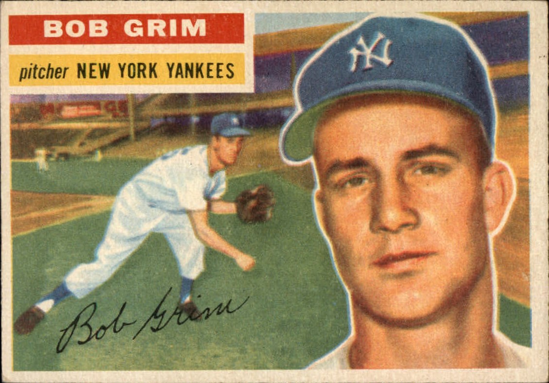 1956 Topps #52 Bob Grim DP