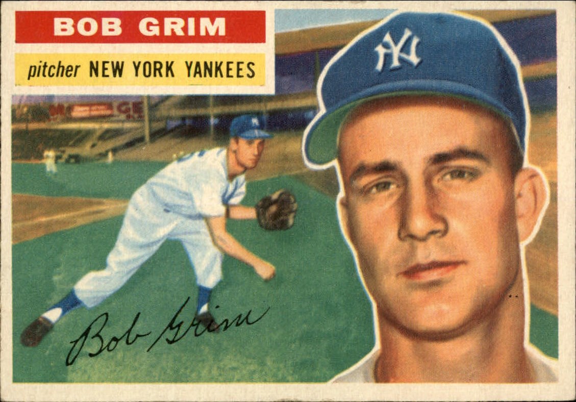 1956 Topps #52A Bob Grim GB