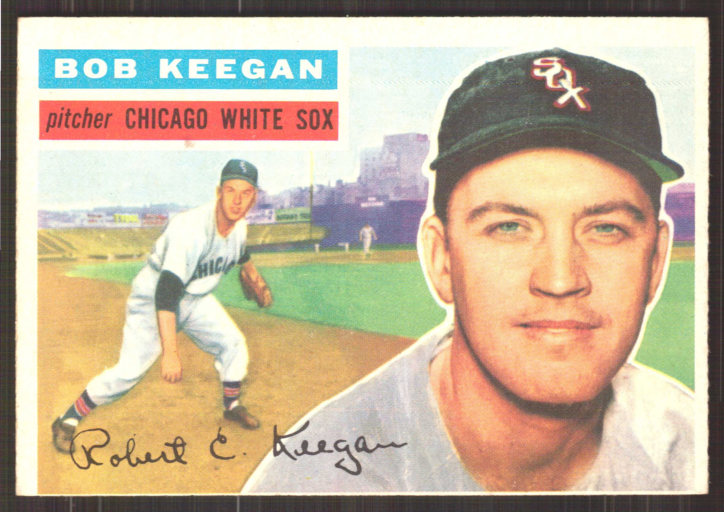 1956 Topps #54A Bob Keegan GB