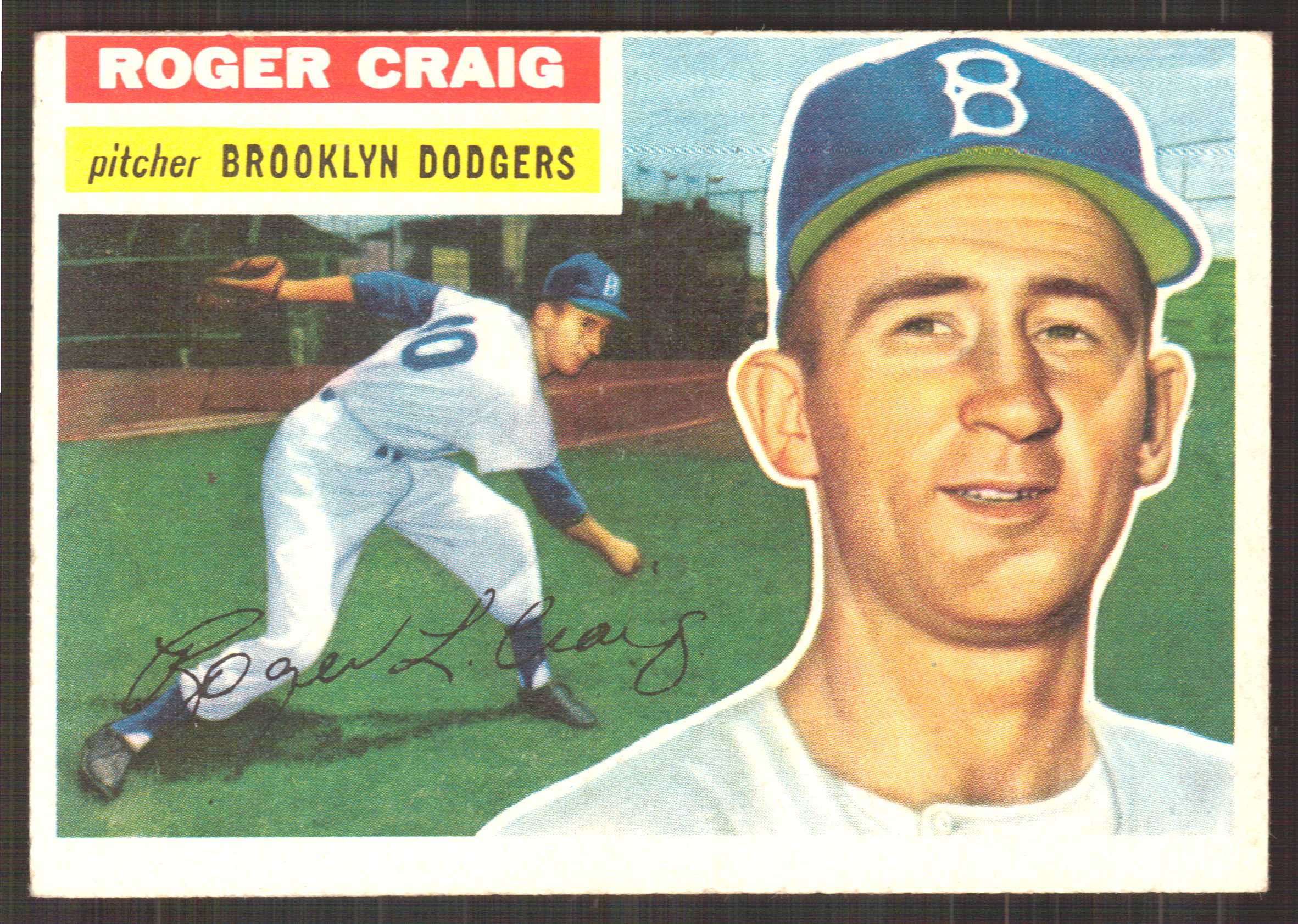1956 Topps #63A Roger Craig GB RC