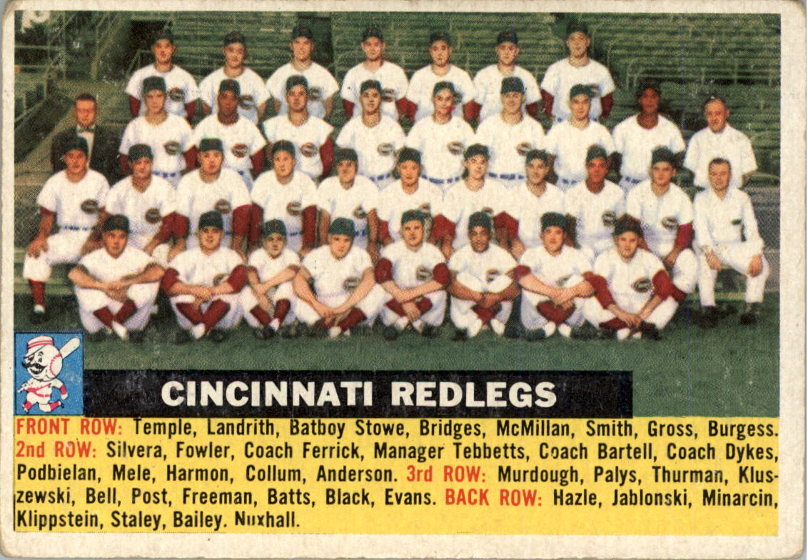 1956 Topps #90D Cincinnati Reds TC GB