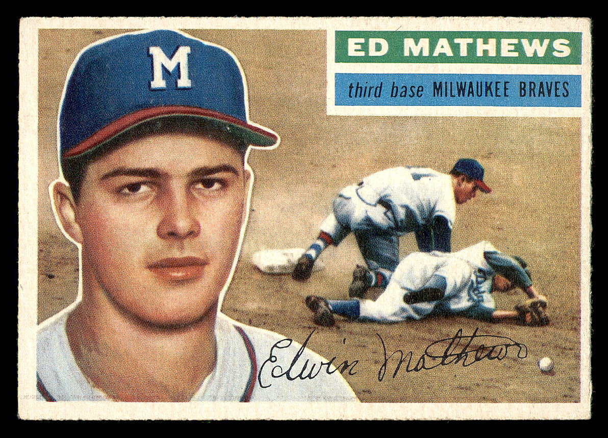 1956 Topps #107 Eddie Mathews