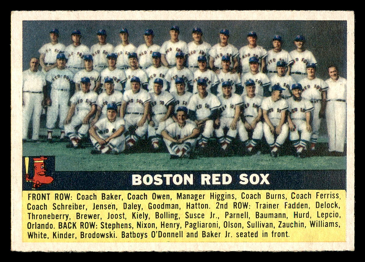 1956 Topps #111 Boston Red Sox TC