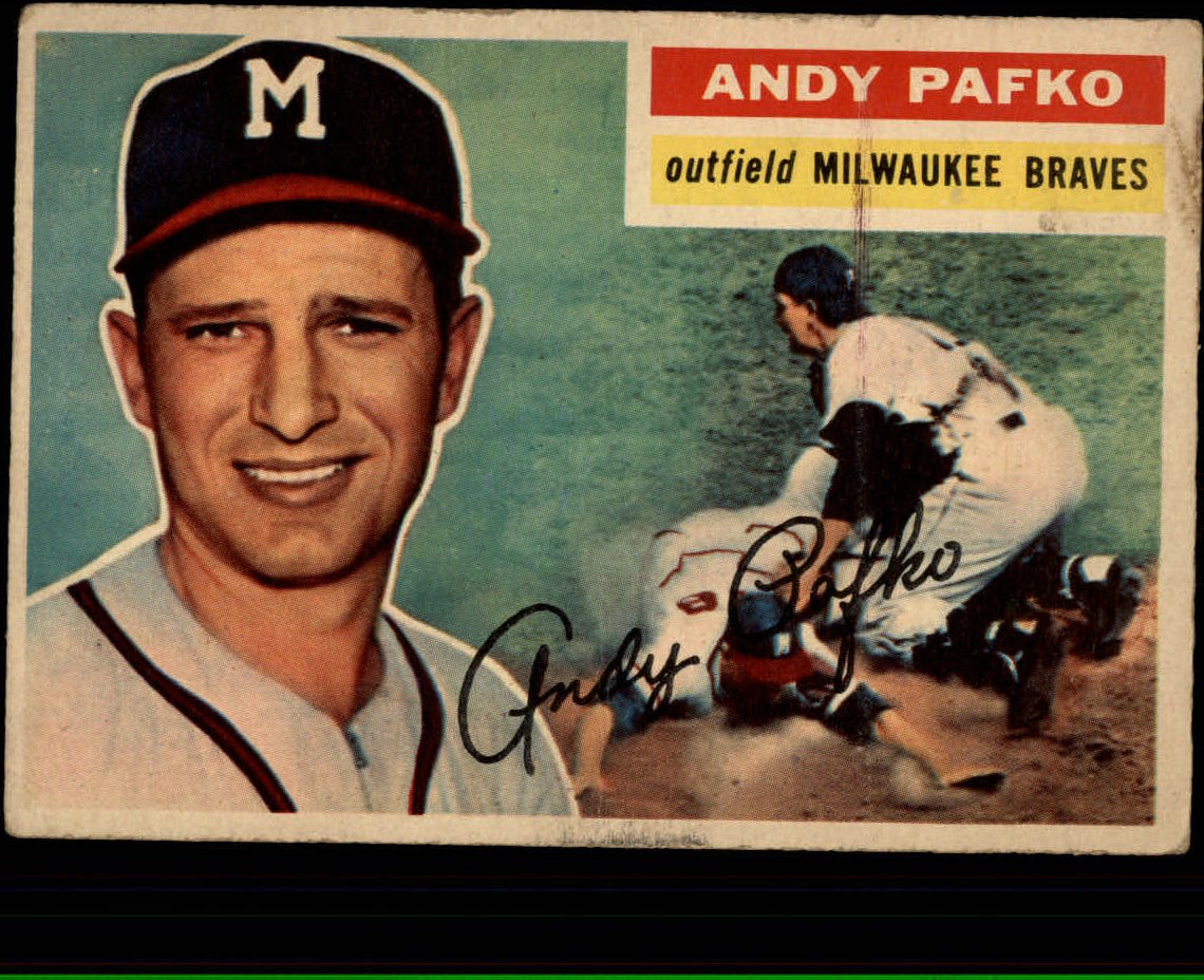 ANDY PAFKO 1956 TOPPS #312 PSA 8(OC)