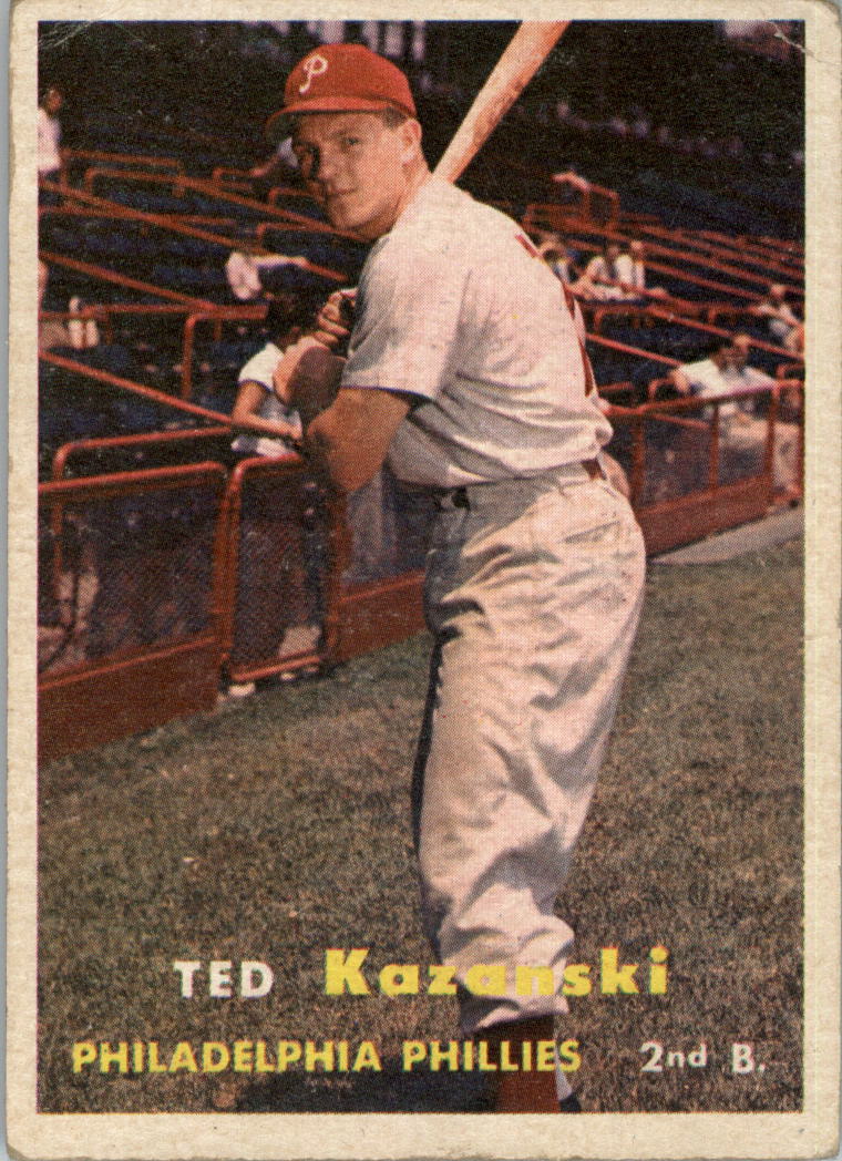 1957 Topps #27 Ted Kazanski