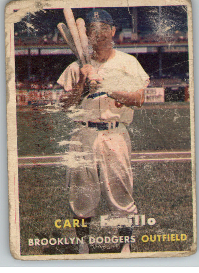 1957 Topps #45 Carl Furillo Brooklyn Dodgers Baseball Card Vg/Ex