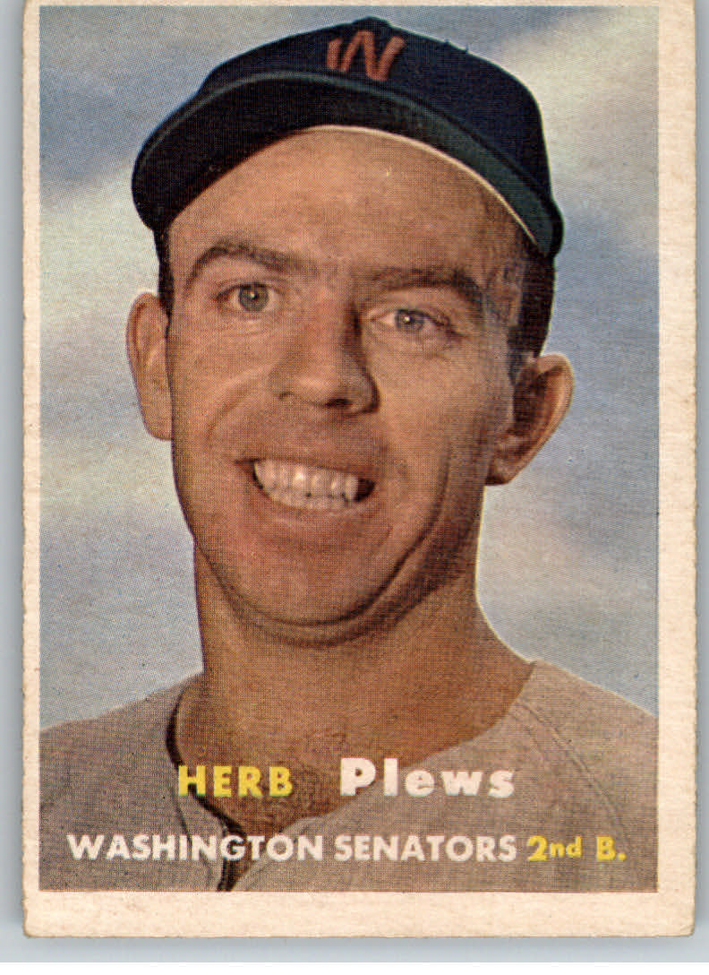 1957 Topps #169 Herb Plews RC