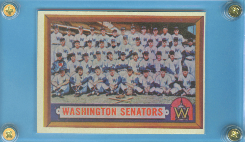 1957 Topps #270 Washington Senators TC