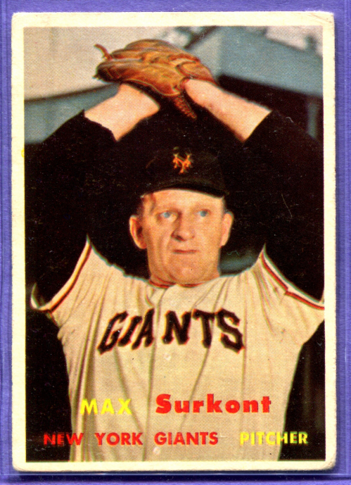 1957 Topps #310 Max Surkont DP