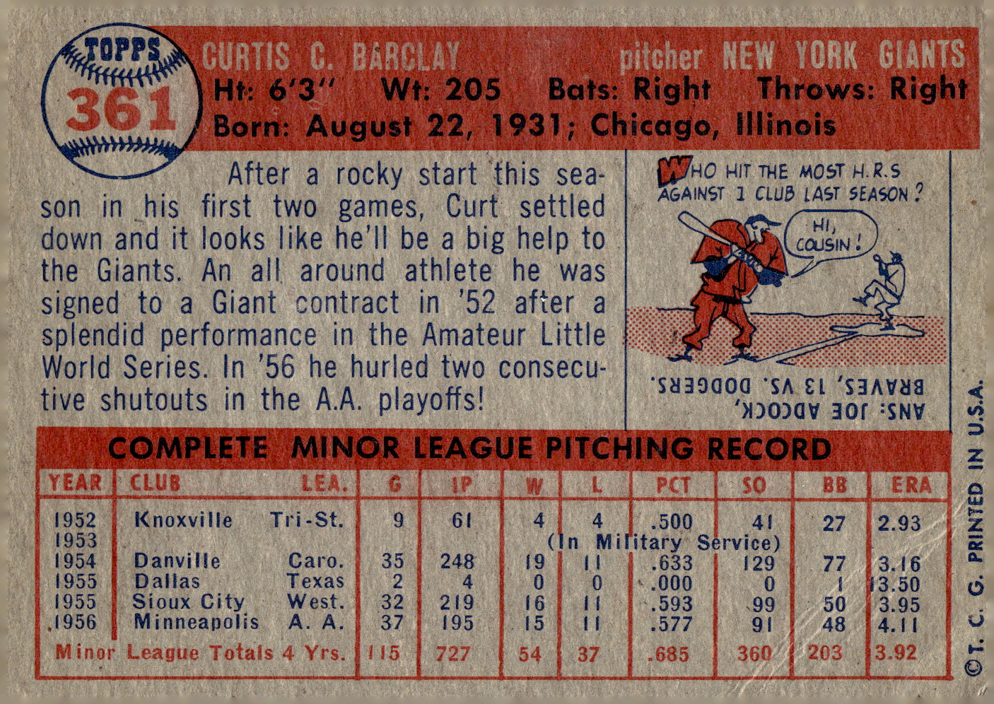 1957 TOPPS BASEBALL ASSORTED SINGLES U-PICK #326-406 - Picture 79 of 217