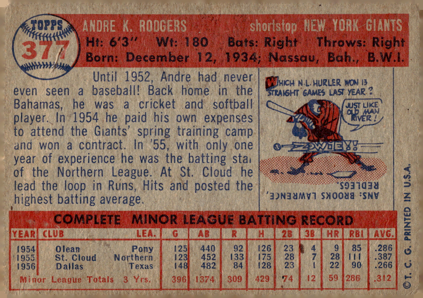 1957 TOPPS BASEBALL ASSORTED SINGLES U-PICK #326-406 - Picture 131 of 217