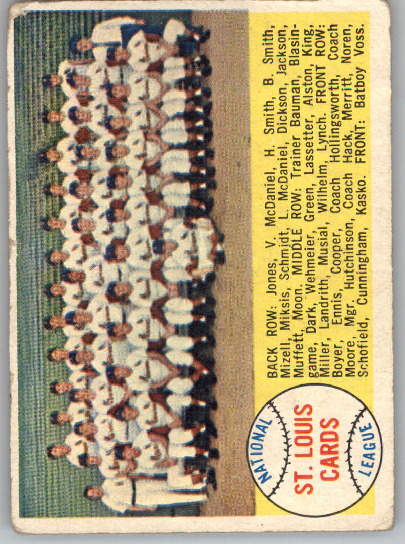 1958 Topps #216 St. Louis Cardinals TC