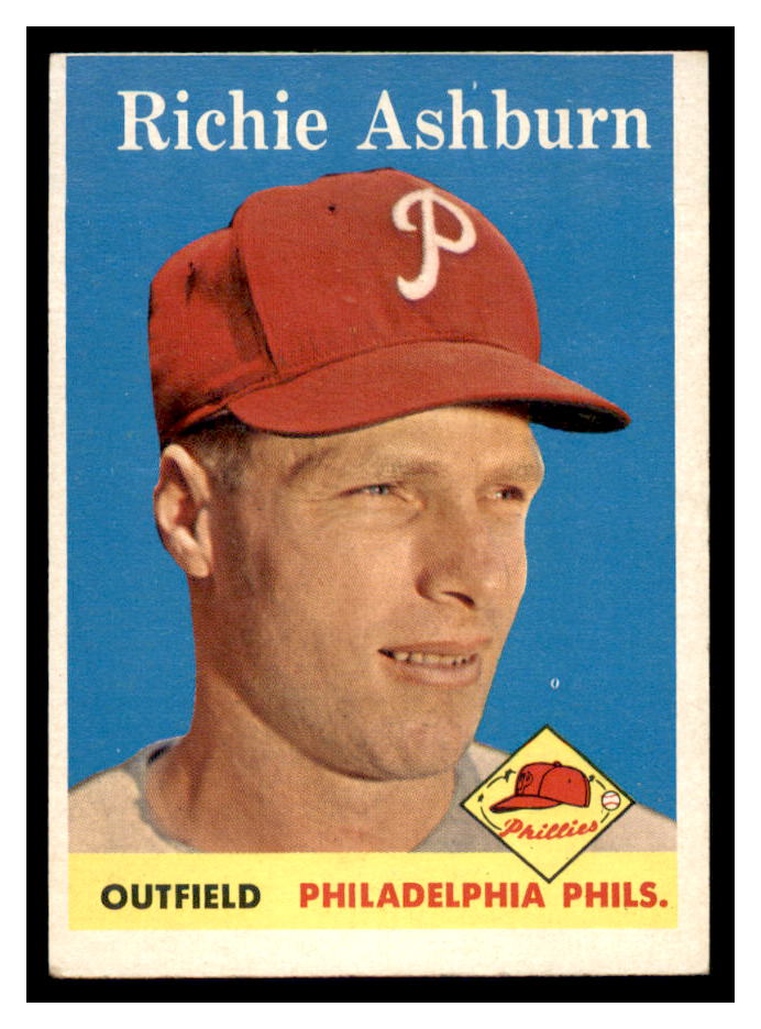 1954 Topps #45 Richie Ashburn Philadelphia Phillies Baseball Card Vg/Ex pl