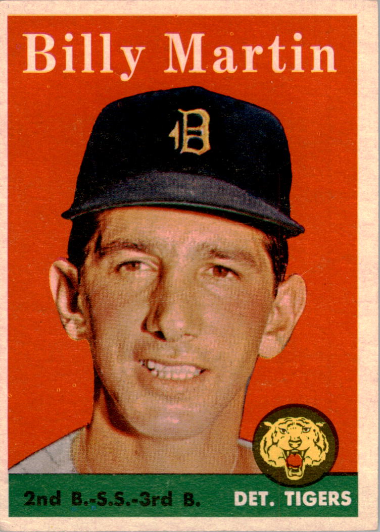1958 Topps #271 Billy Martin UER/12 hits in the '53 WS, not 2