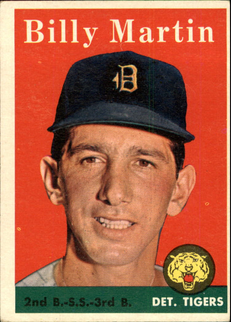 1958 Topps #271 Billy Martin UER/12 hits in the '53 WS, not 2