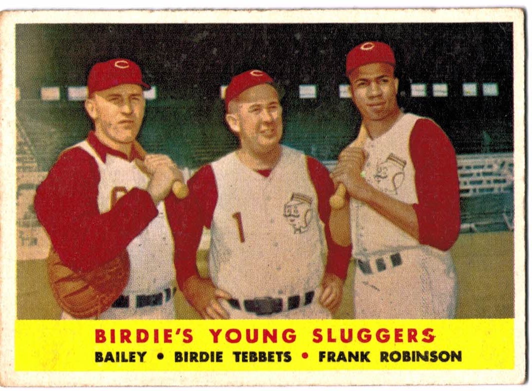 1958 Topps #386 Birds Young Sluggers/Ed Bailey/Birdie Tebbetts MG/Frank Robinson