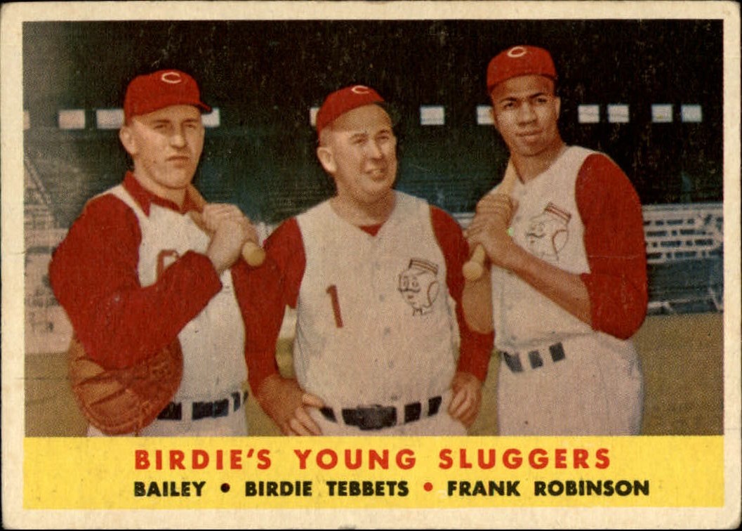 1958 Topps #386 Birds Young Sluggers/Ed Bailey/Birdie Tebbetts MG/Frank Robinson