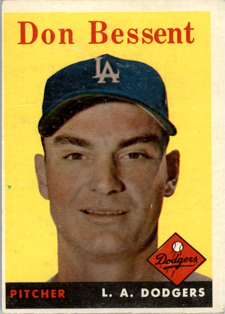 1957 Topps Baseball Card DON BESSENT 178 Brooklyn Dodgers EX