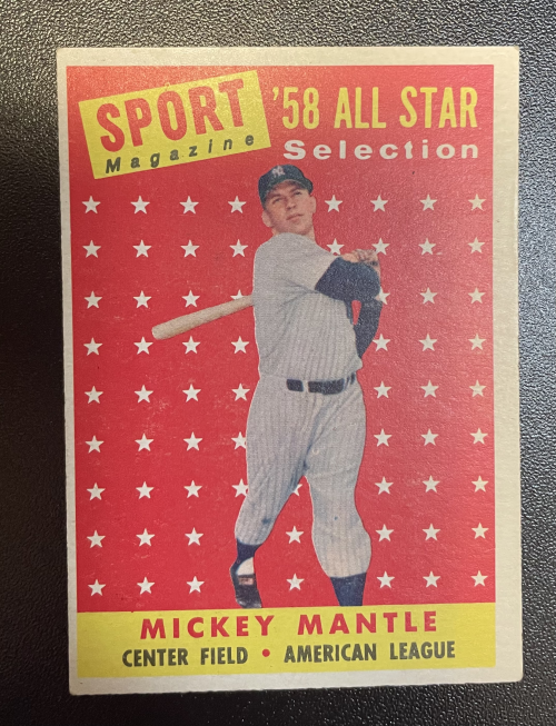 1958 Topps #487 Mickey Mantle AS TP