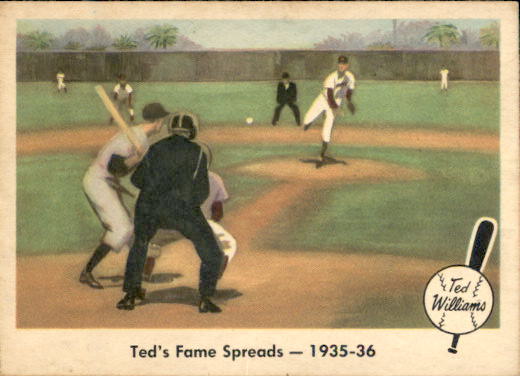 1959 Fleer Ted Williams #5 Ted's Fame Spreads