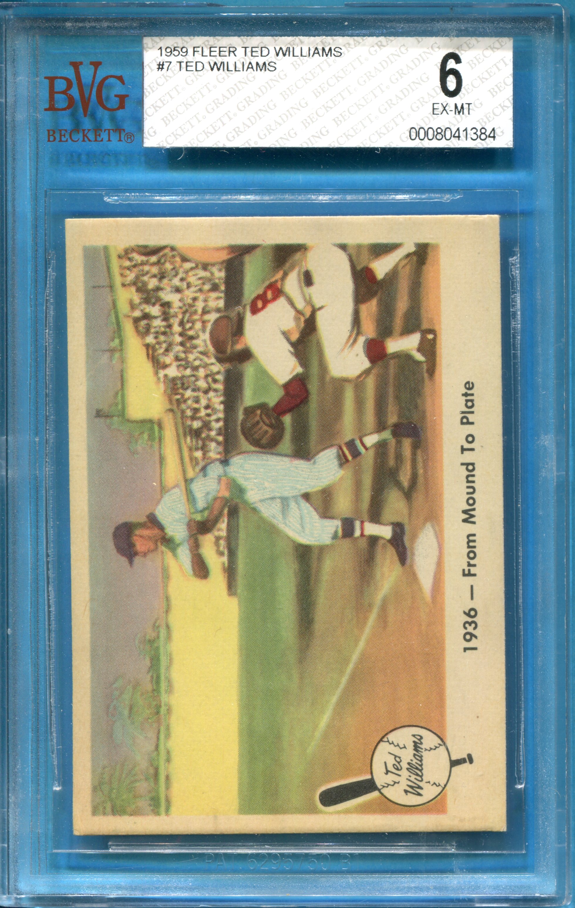1959 Fleer Ted Williams #7 From Mound to Plate