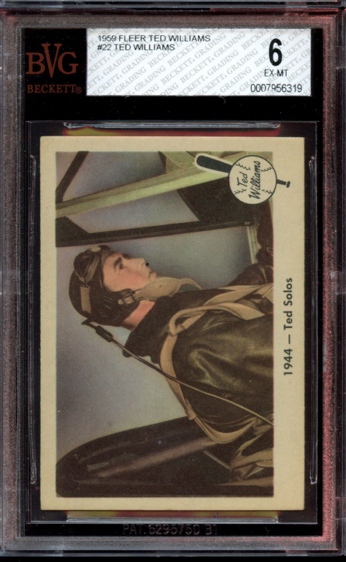 1959 Fleer Ted Williams #22 1944 Ted Solos