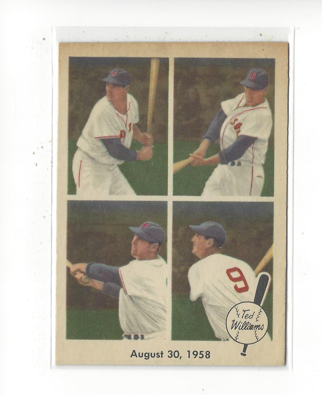 1959 Fleer Ted Williams #65 1958 August 30