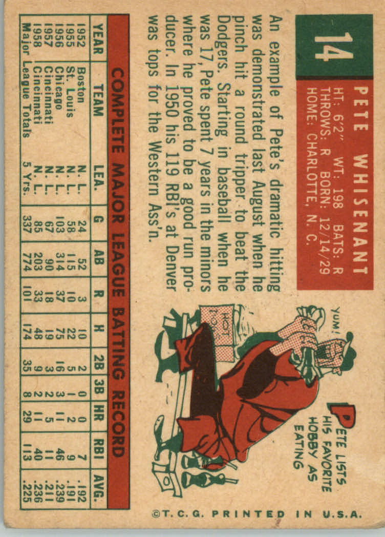 1959 TOPPS BASEBALL ASSORTED SINGLES U-PICK #1-220 - Picture 19 of 500