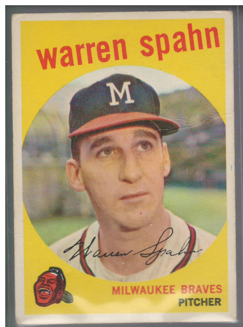 1956 Topps Warren Spahn milwaukee Braves-pitcher Baseball 