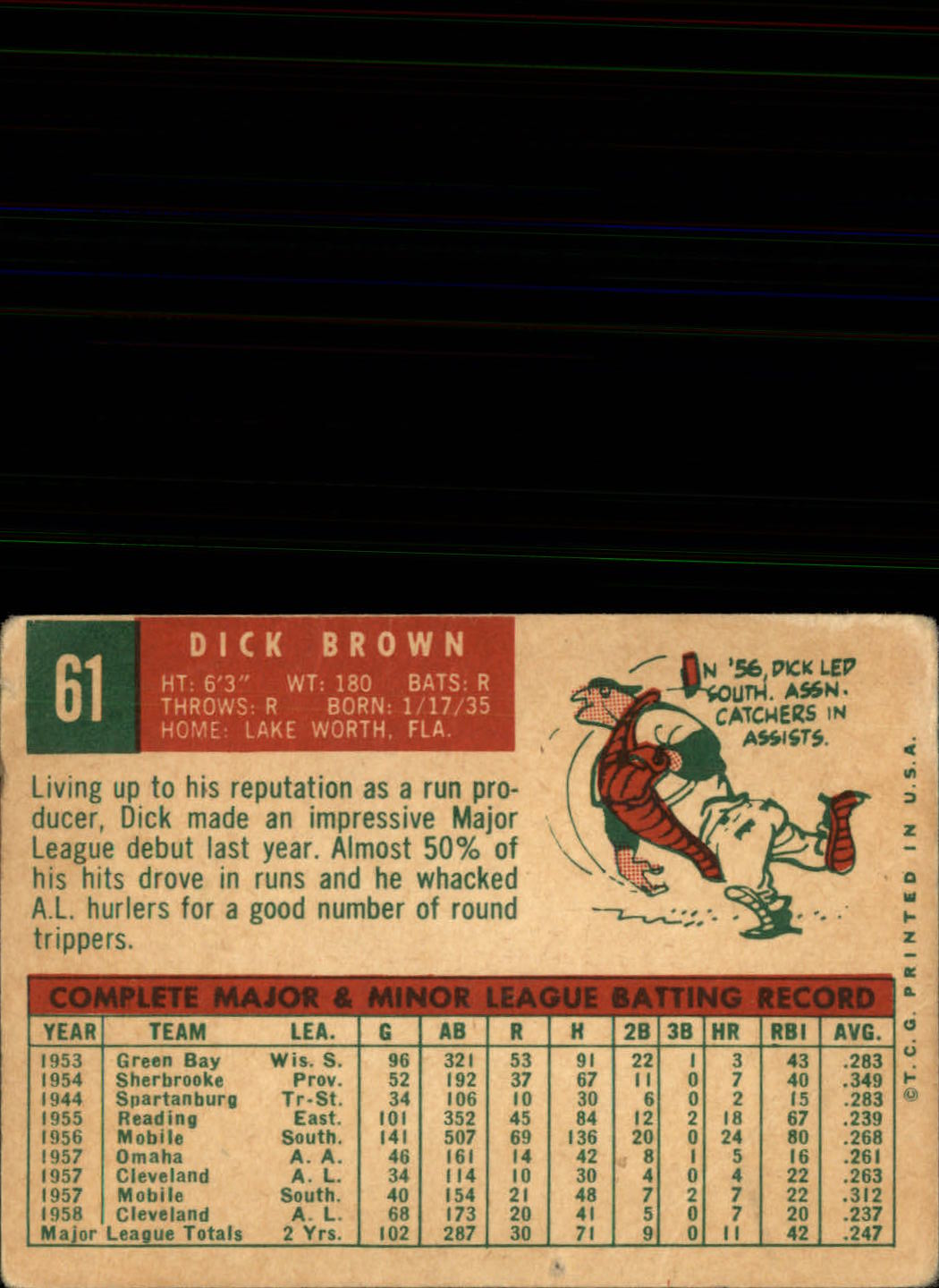1959 TOPPS BASEBALL ASSORTED SINGLES U-PICK #1-220 - Picture 67 of 500