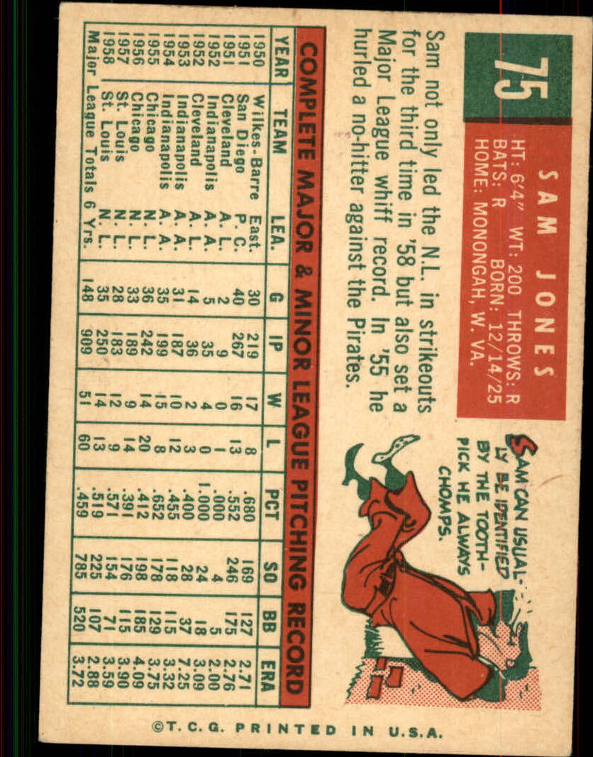 1959 TOPPS BASEBALL ASSORTED SINGLES U-PICK #1-220 - Picture 93 of 500
