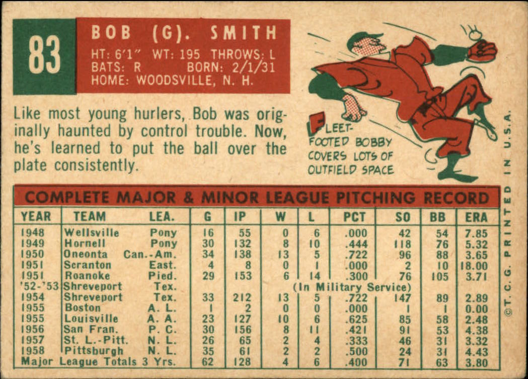 1959 TOPPS BASEBALL ASSORTED SINGLES U-PICK #1-220 - Picture 115 of 500
