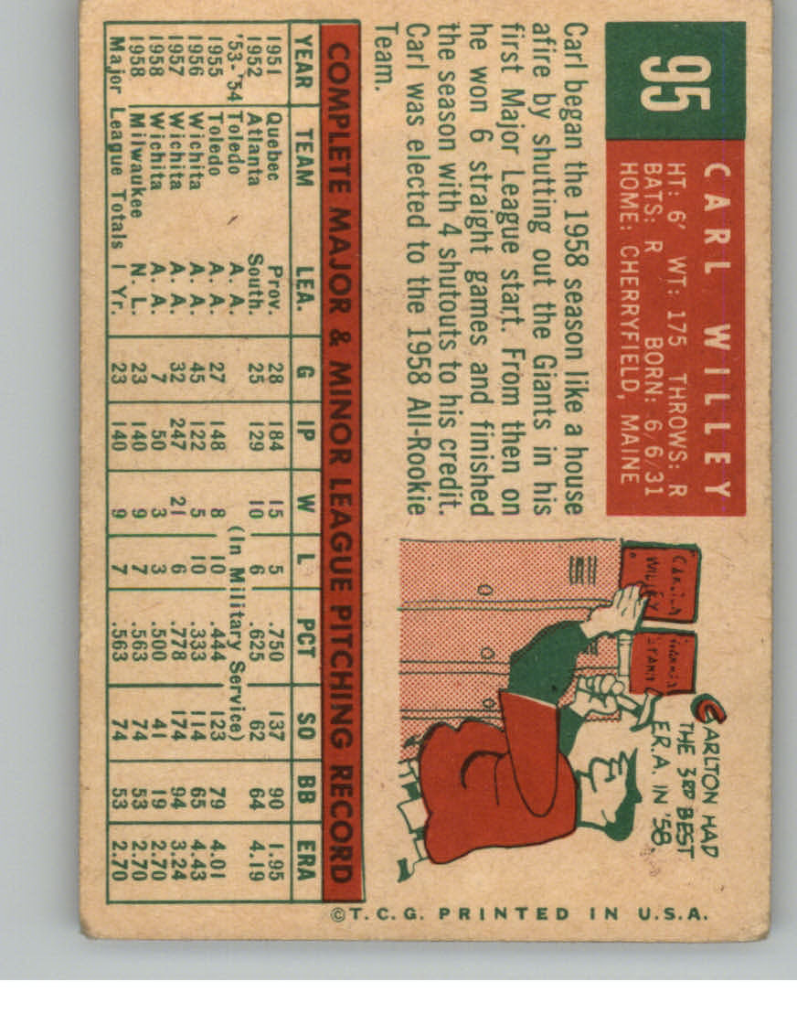 1959 TOPPS BASEBALL ASSORTED SINGLES U-PICK #1-220 - Picture 147 of 500