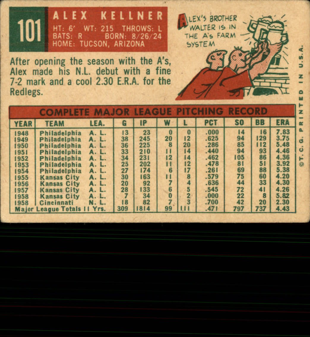 1959 TOPPS BASEBALL ASSORTED SINGLES U-PICK #1-220 - Picture 165 of 500