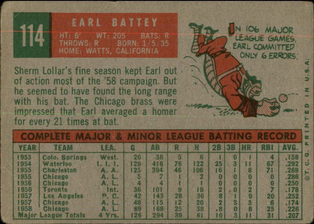 1959 TOPPS BASEBALL ASSORTED SINGLES U-PICK #1-220 - Picture 185 of 500