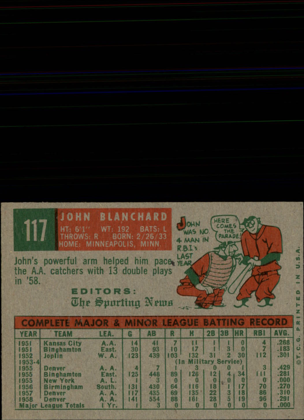 1959 TOPPS BASEBALL ASSORTED SINGLES U-PICK #1-220 - Picture 191 of 500