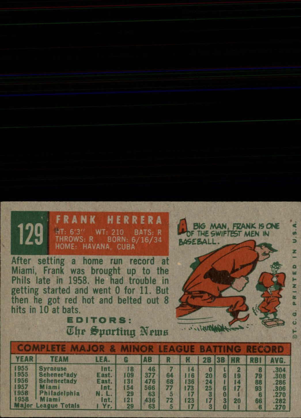 1959 TOPPS BASEBALL ASSORTED SINGLES U-PICK #1-220 - Picture 233 of 500