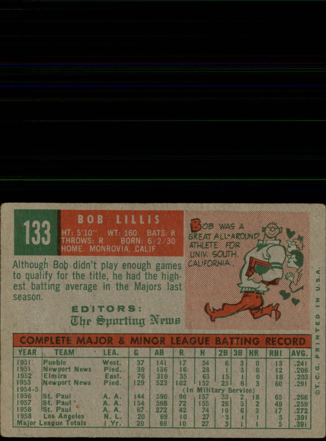 1959 TOPPS BASEBALL ASSORTED SINGLES U-PICK #1-220 - Picture 249 of 500